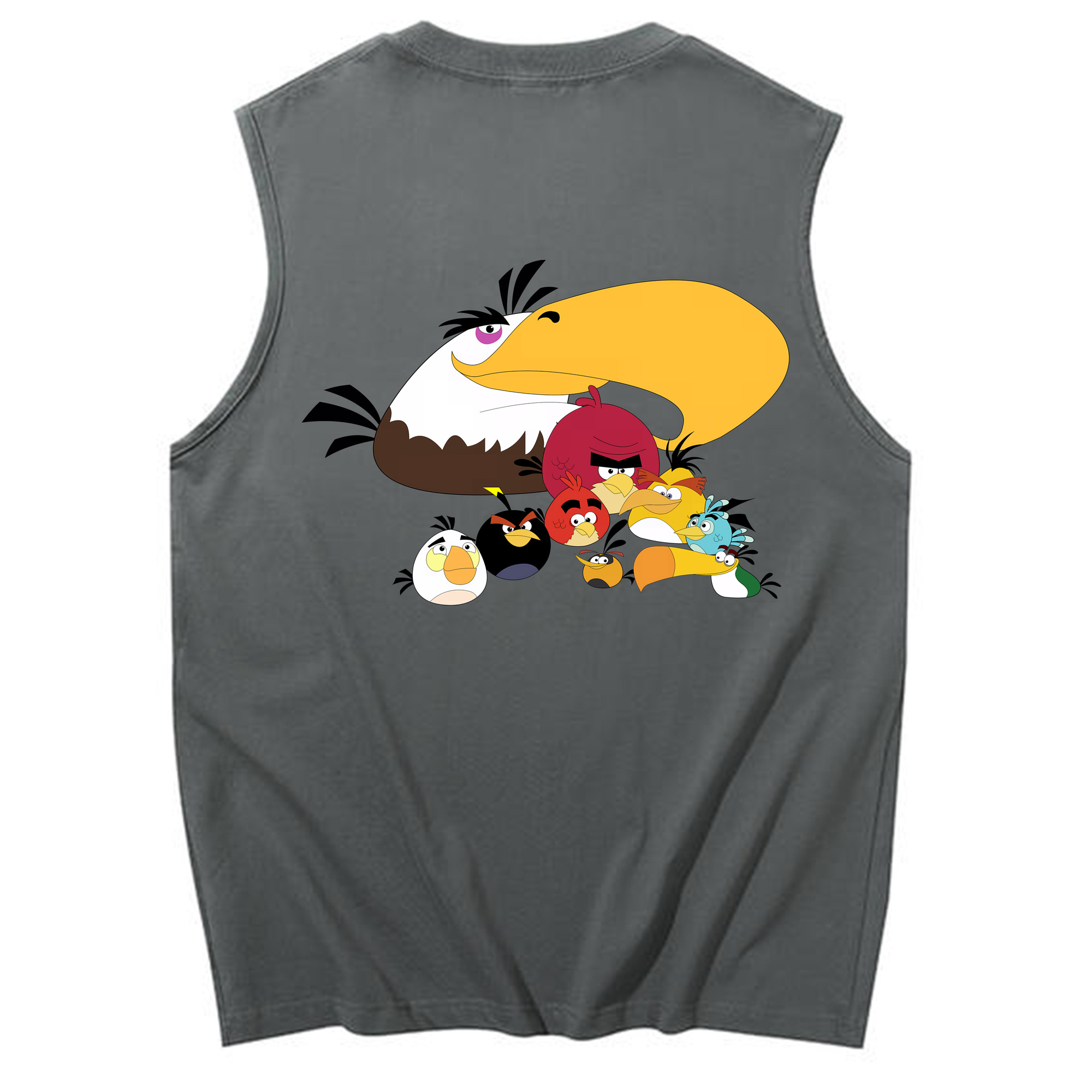 （画像用） Angry Birds アングリーバード コットン100％タンクトップ（背面プリント）